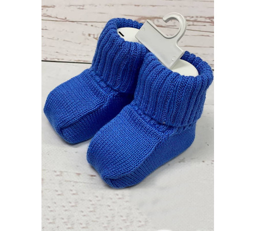 Вязаные носочки-пинетки Топы яркий синие