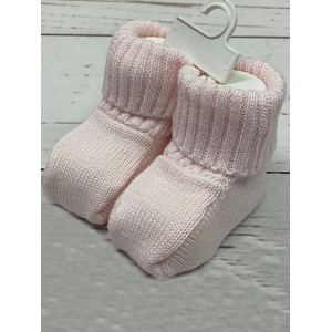 Летний вязаный комплект на выписку Капелька с кружевом розовый