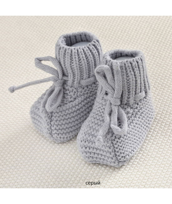 Комплект на выписку Пуф-Косички серо-голубой