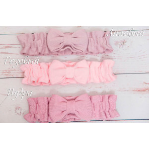 Вязаный плед Пахлава пудра