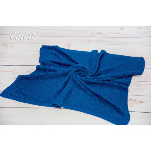 Летний вязаный комплект Рис Корона ярко-синий