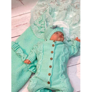 Летний вязаный комплект Рис тиффани