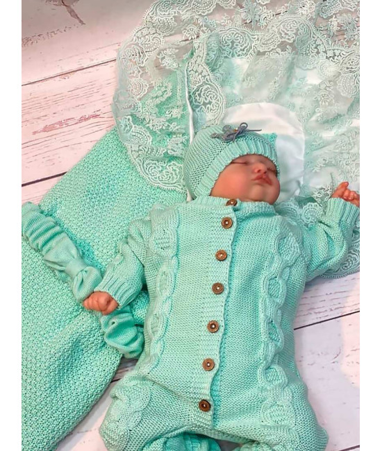 Летний вязаный комплект Рис тиффани