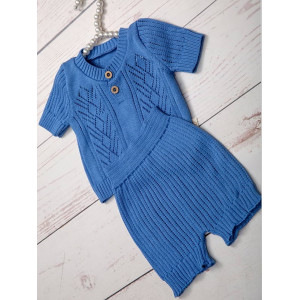 Вязаный хлопковый комбинезон Росинка парламент