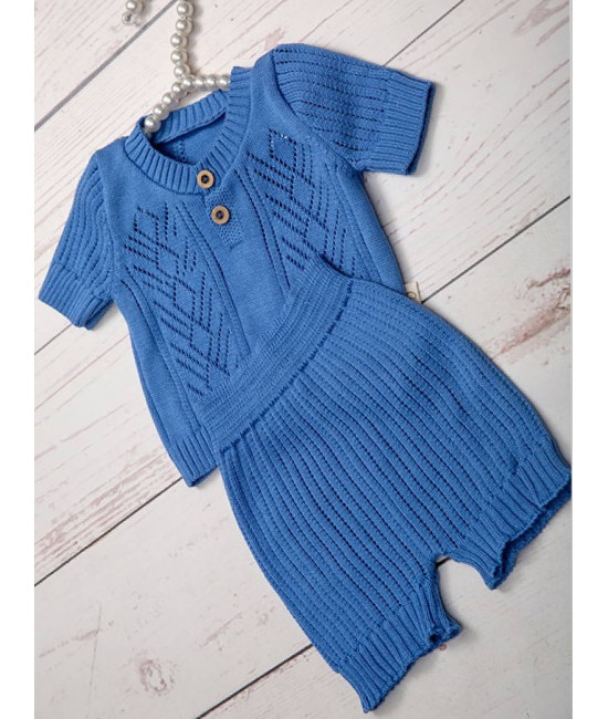 Вязаный хлопковый комбинезон Росинка парламент