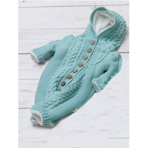 Вязаный комбинезон Рози аквамарин