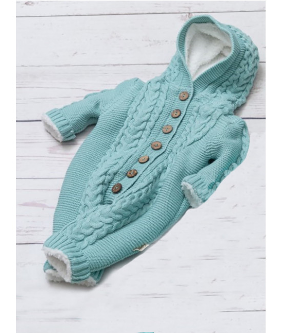 Вязаный комбинезон Рози аквамарин