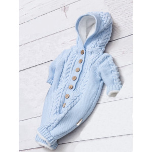 Вязаный комбинезон Рози голубой