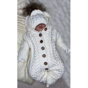 Вязаный комбинезон Рози белый