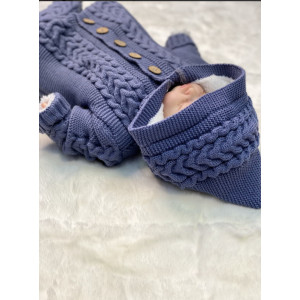 Вязаный комбинезон Рози ежевичный