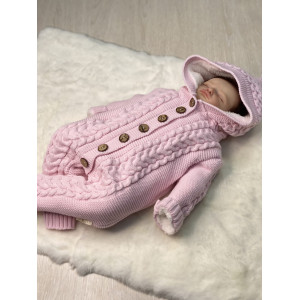 Вязаный комбинезон Рози розовый