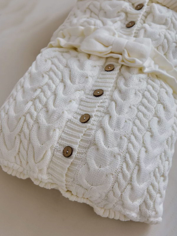 Демисезонный комплект на выписку Рози-Мишка белый