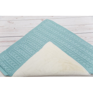 Вязаный конверт Северный мишка аквамарин