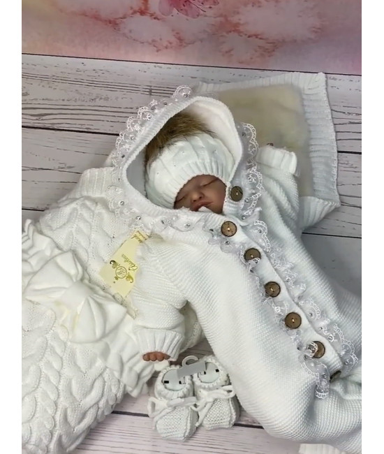 Комплект для новорожденных Северный мишка молочный