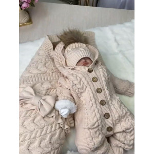 Комплект для новорожденных Северный мишка-Рози крем-брюле