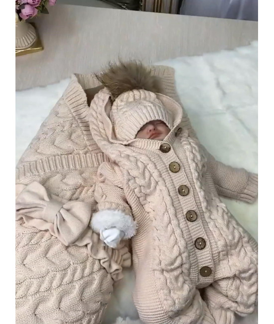 Комплект для новорожденных Северный мишка-Рози крем-брюле