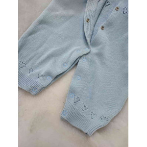 Вязаный хлопковый комбинезон Sweetheart Pure голубой