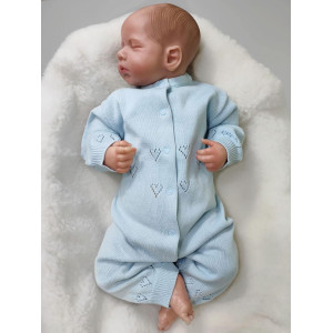 Вязаный хлопковый комбинезон Sweetheart Pure голубой