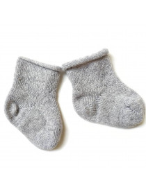 Вязаные носочки из мериноса для новорожденных Ажур
