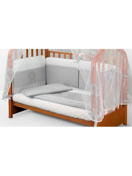 Комплект в кроватку для новорожденного АВ E-Royal серый