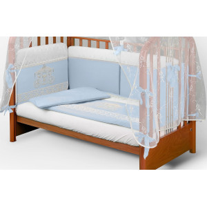 Комплект в кроватку АВ Красивая карета голубой