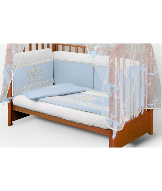 Комплект в кроватку АВ Красивая карета голубой