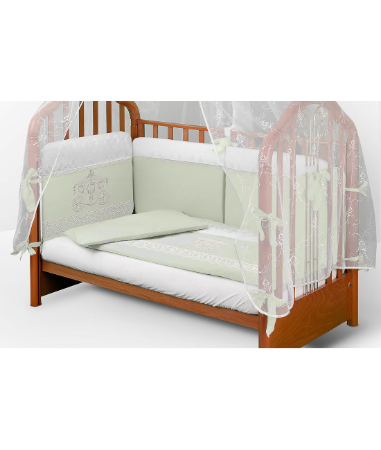 Комплект в кроватку АВ Красивая карета фисташка