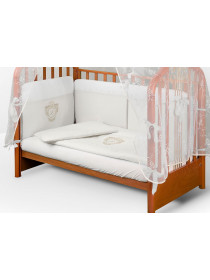 Комплект в кроватку для новорожденного АВ R-Royal белый