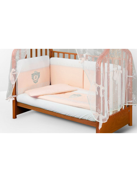 Комплект в кроватку для новорожденного АВ R-Royal персик