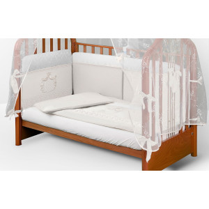 Комплект в кроватку АВ Шторы короля белый