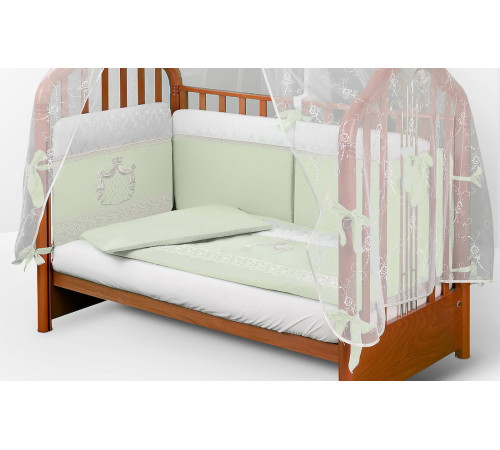 Комплект в кроватку АВ Шторы короля фисташка