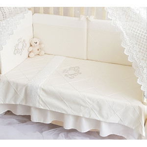 Комплект в кроватку АВ стеганный белый