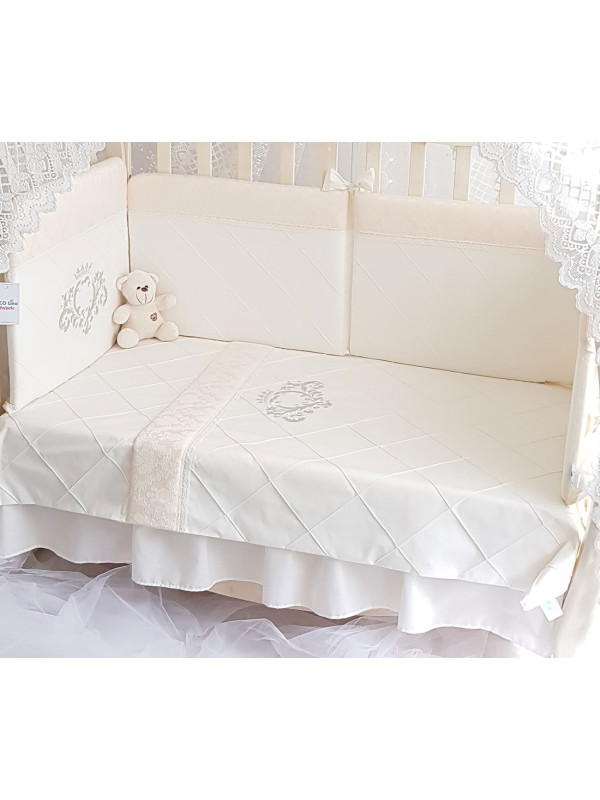 Комплект в кроватку AB стеганный бежевый