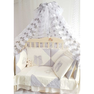 Комплект в кроватку Софт Alicia серый