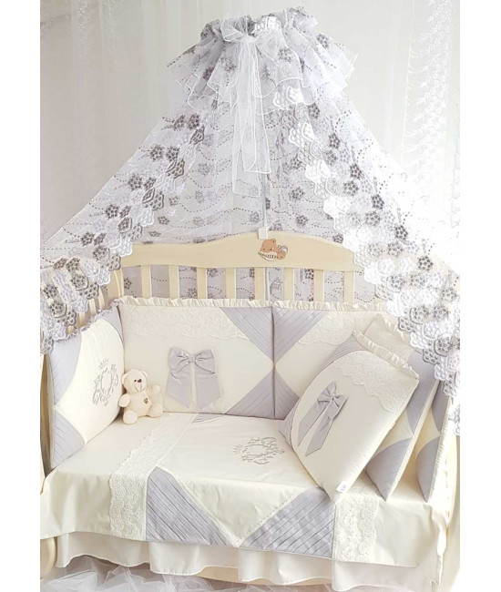 Комплект в кроватку Софт Alicia серый