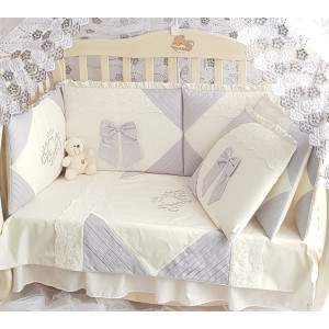 Комплект в кроватку Софт Alicia серый