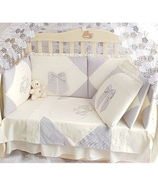 Комплект в кроватку Софт Alicia серый