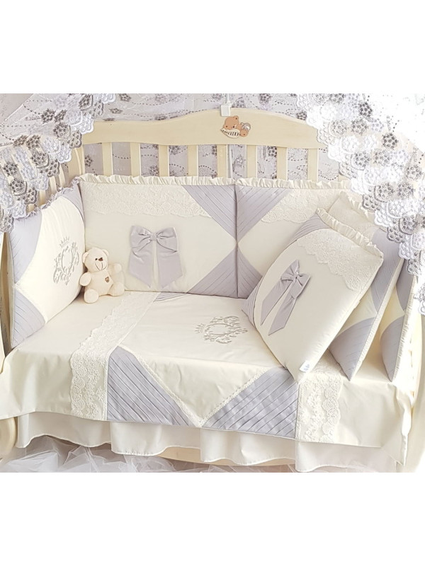 Комплект в кроватку Софт Alicia серый