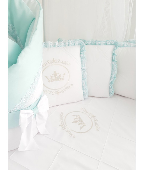 Комплект в круглую кроватку Amanda ментол