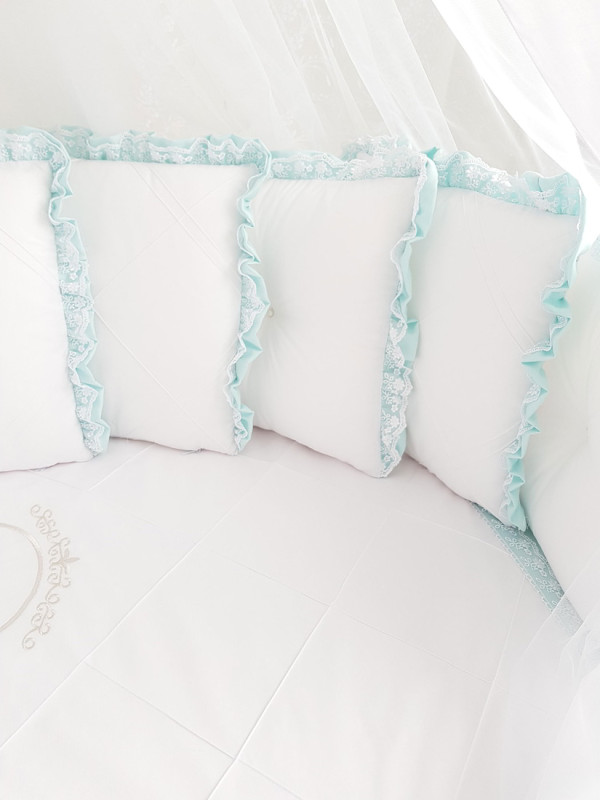 Комплект в круглую кроватку Amanda ментол