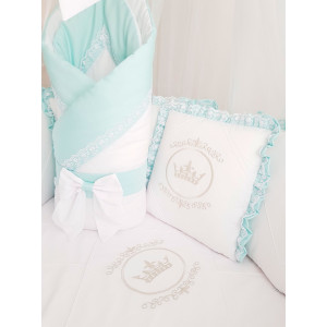 Комплект в круглую кроватку Amanda ментол