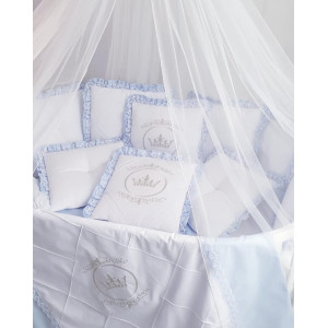 Универсальный комплект в кроватку Amanda голубой