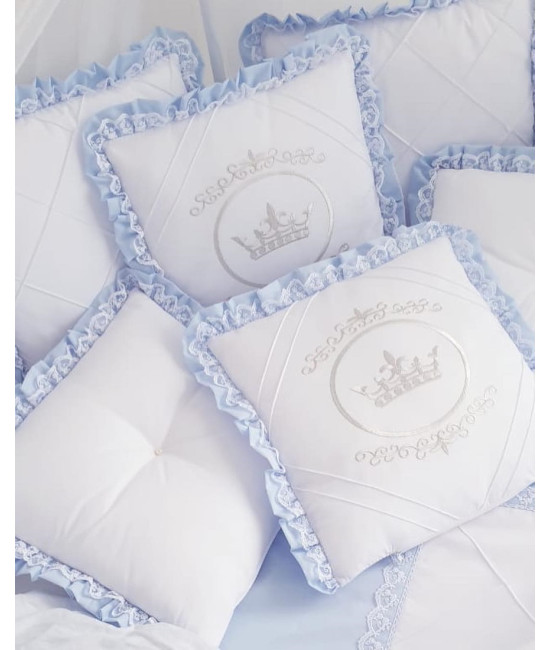 Универсальный комплект в кроватку Amanda голубой