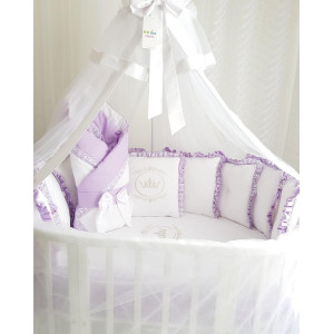 Комплект в круглую кроватку Amanda сирень