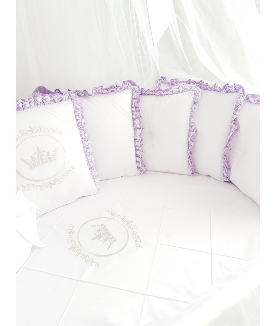 Универсальный комплект в кроватку Amanda сирень