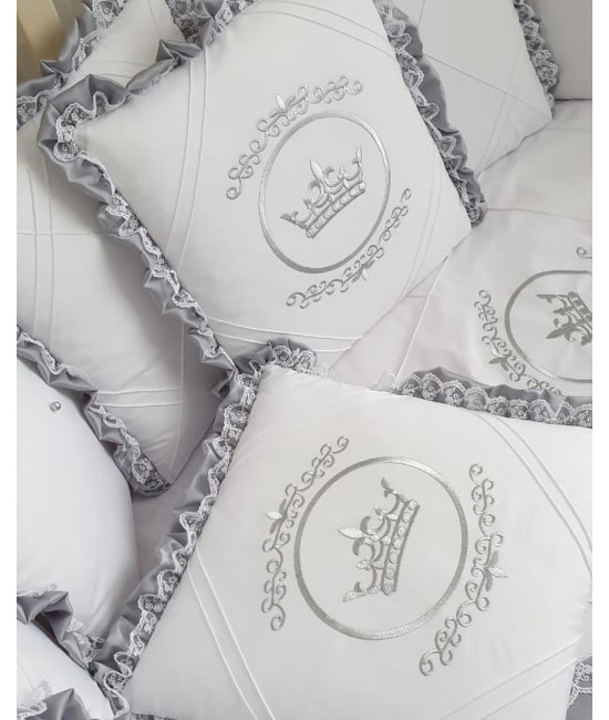 Универсальный комплект в кроватку Amanda серый