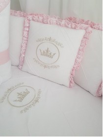 Универсальный комплект в кроватку Amanda розовый