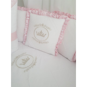 Комплект в круглую кроватку Amanda розовый
