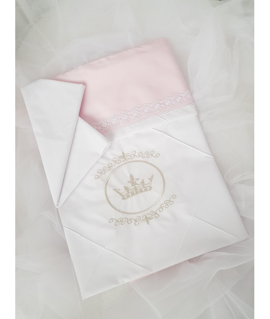 Комплект в круглую кроватку Amanda розовый