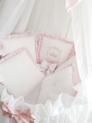 Комплект в круглую кроватку Amanda розовый